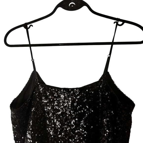 Anthropologie Jack by BB Dakota Black Sequin Sedgwick Slip Dress- Size Small - Picture 8 of 13
